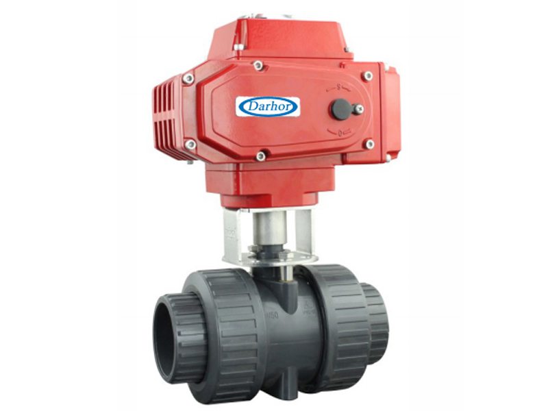 UPVC二通電動球閥